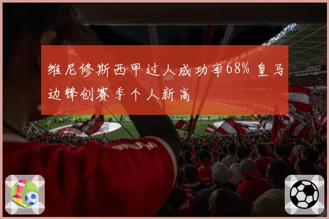 维尼修斯西甲过人成功率68% 皇马边锋创赛季个人新高